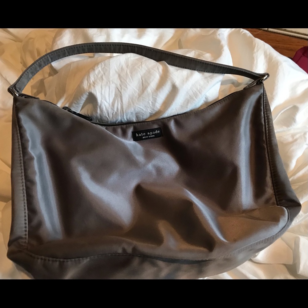 Silver Kate Spade Hobo Bag